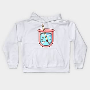 Boba cup kawaii Kids Hoodie